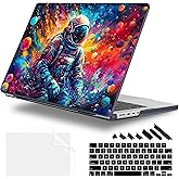 Lepeoac for MacBook Pro 16 inch Case 2021 2022 2023 2024 Release A3186 A3403 M4 A2991 M3 A2780 M2 A2485 M1 Pro/Max, Hard Shell Case with Screen Protector & Keyboard Cover, Astronaut