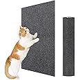 ENONCI 23.6x15.8 Cat Wall Scratcher Mat with Nano Tape,Anti Cats Scratch Furniture Couch Carpet Corner Protector for Indoor,Trimmable Cat Scratching Pad Board Sofa Replacement