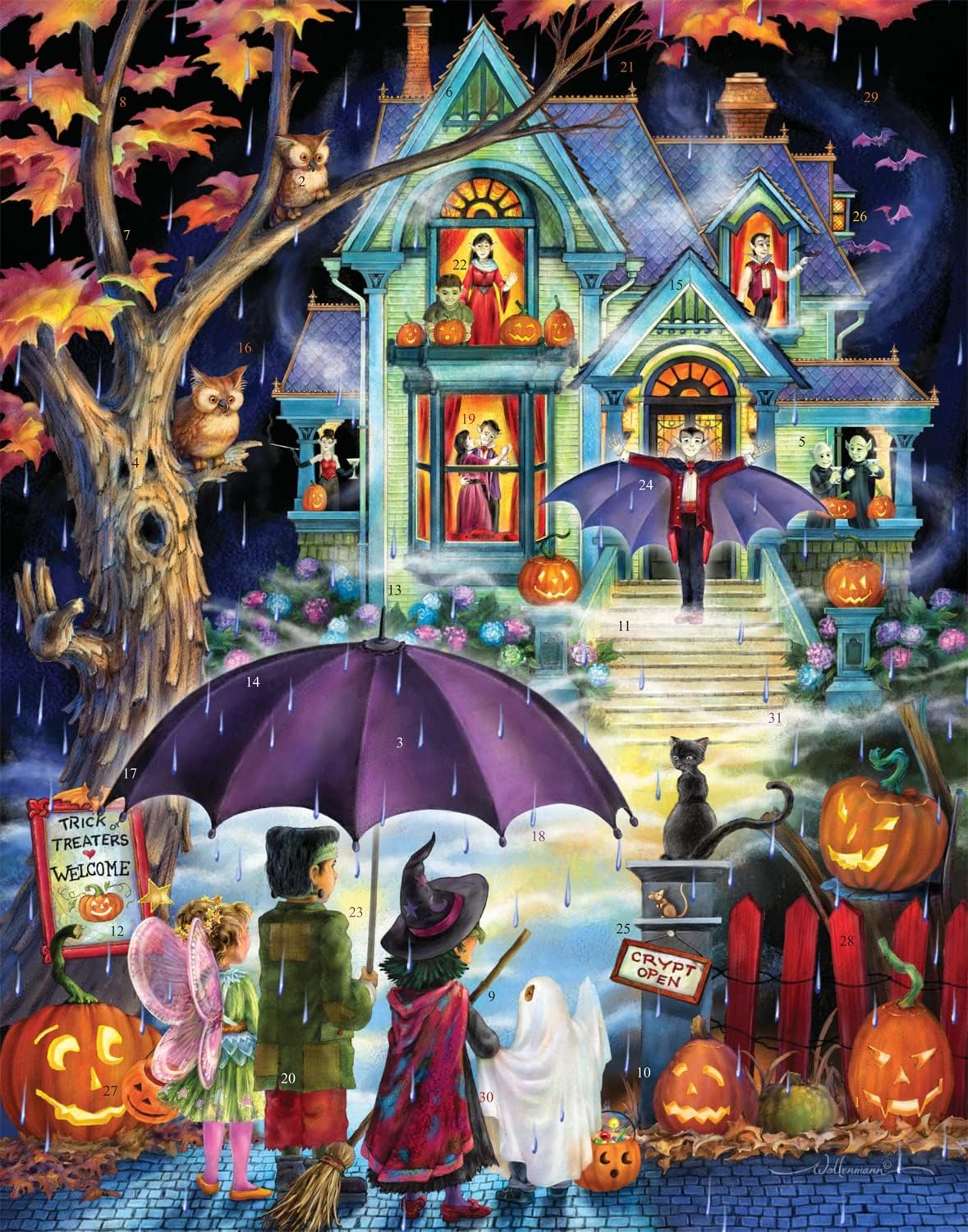 Advent Calendars - Fright Night Countdown to Halloween Calendar by Vermont Christmas Company