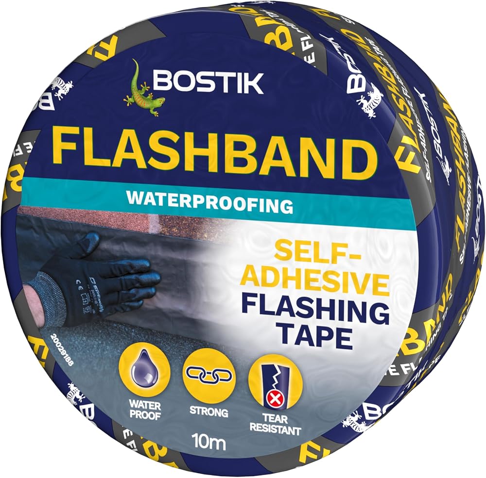 Bostik Flashband Self Adhesive Flashing Tape Roofs Grey 600mm x 10m
