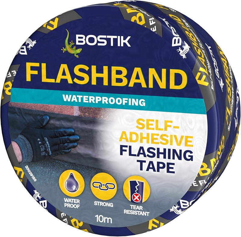 Bostik Flashband Self Adhesive Flashing Tape Roofs Grey 600mm x 10m