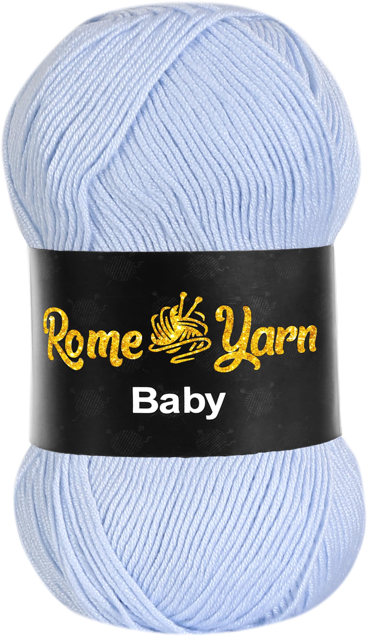 Baby Yarn | 100g | #3 Light Worsted DK Anti-Pilling Acrylic Wool for Knitting and Crochet (580 Baby Blue)