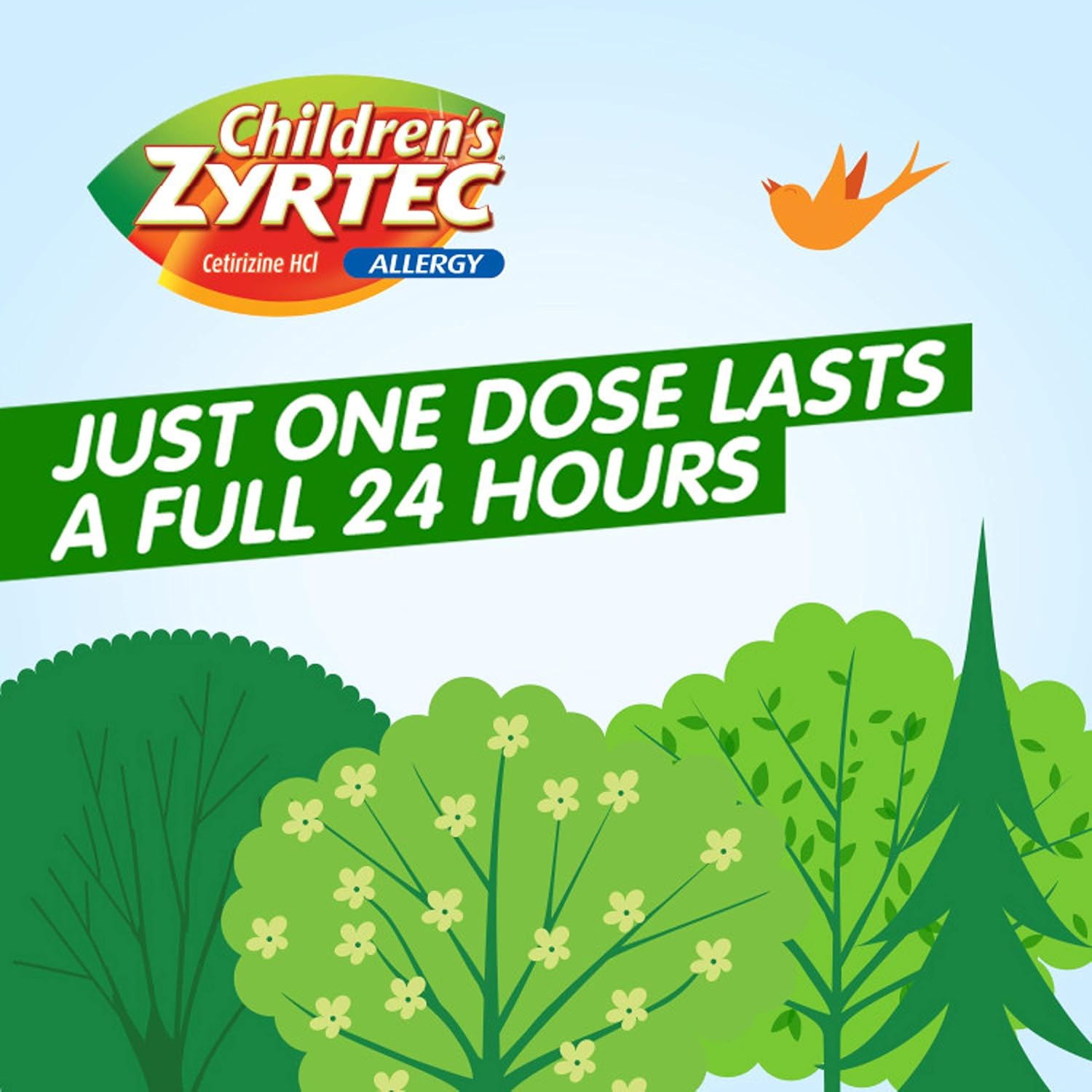 Children's Zyrtec 24 HR Dissolving Allergy Tablets, Cetirizine, Citrus Flavor, 24 ct: Health & Personal Care