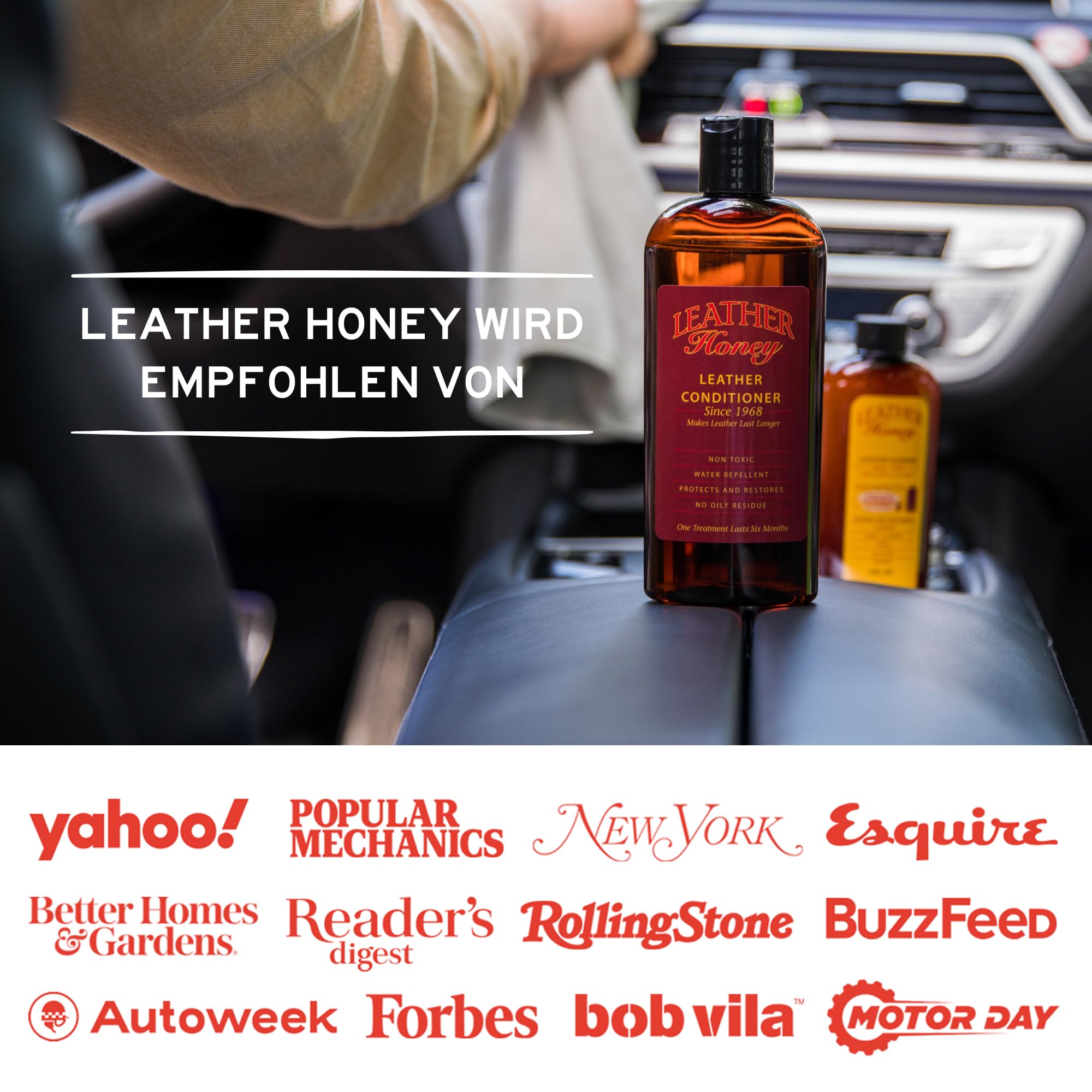 LEATHER Honey Lederreiniger, Premium-Lederreiniger für Kunstleder und Lederkleidung, Möbel, Autoinnenraum, Schuhe und Accessoires, muss Nicht verdünnt Werden, gebrauchsfertig, 236ml Flasche 5