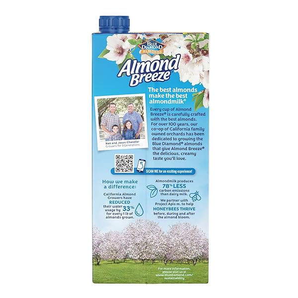 ALMOND BREEZE DAIRY FREE ALMONDMILK, UNSWEETENED VANILLA, 32 FL OZ