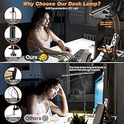 Airlonv LED Desk Lamp for Office Home, Eye-Caring