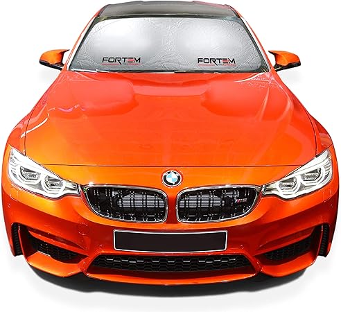 Amazon Fortem The Extra Mile 車用フロントガラス日よけ 折りたたみ式ナイロンサンシェード バイザー遮熱プロテクター Uvカット 車の内装保護 断熱 Medium 59 X 31 シルバー Frtm Ws サンシェード 車 バイク