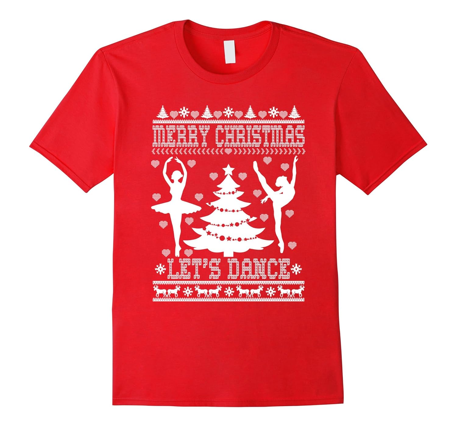 Merry Christmas Let's Dance Holiday Xmas Ugly Sweater TShirt-ANZ