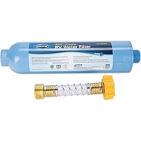 Camco 40043 TastePure RV/Marine Water Filter with Flexible Hose Protector | Protects Against Bacteria | Reduces Bad…