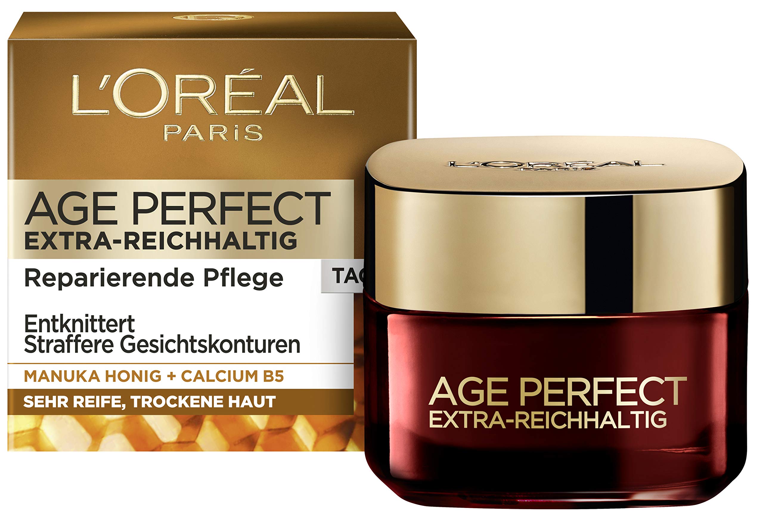 L'Oréal Paris Day Care, Age Perfect Extra Rich, Anti-Ageing Facial Care, Dewrinkling and Firming for Very Mature and Dry Skin, with Manuka Honey and Calcium B5, 50 ml — image 1