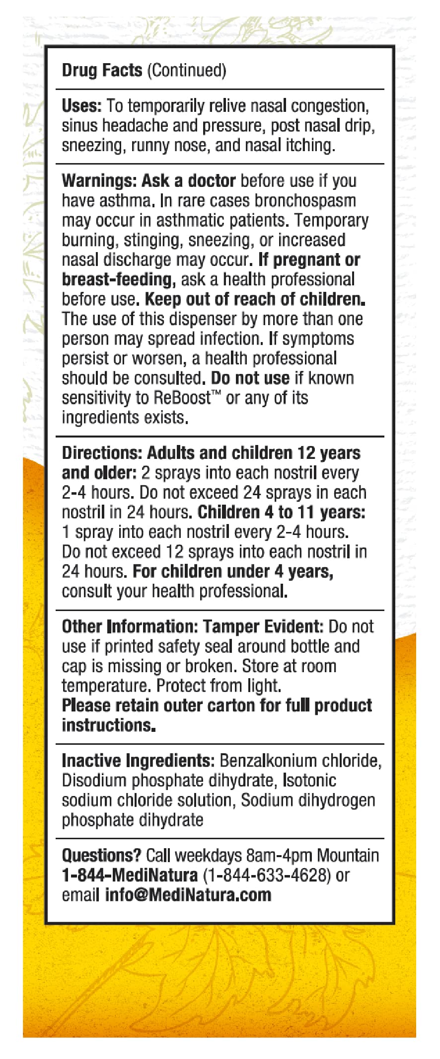 ReBoost Breathe Easy Decongestion Nasal Spray Fast-Acting Cold & Flu Symptom Relief Natural Homeopathic Ingredients Help Calm Congestion, Headache & Sinus Pressure - 0.68 oz