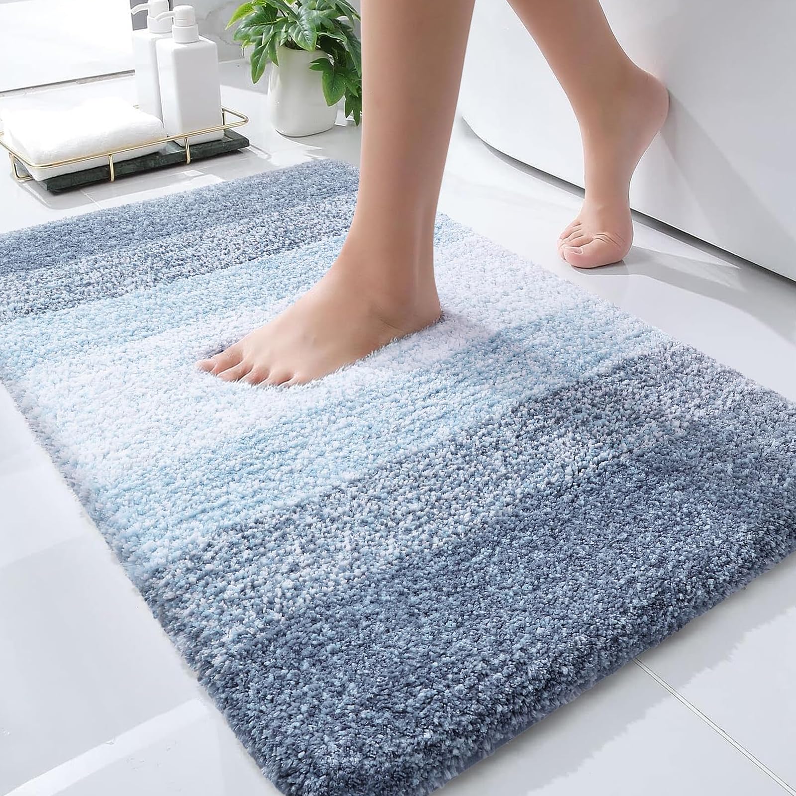 OLANLY Bathroom Rug Mat 30x20, Extra Soft and Absorbent Microfiber Bath ...