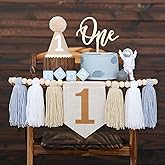 First Birthday High Chair Banner Decorations For Boy 1st Birthday Hat With One Cake Topper Photo Backdrop
