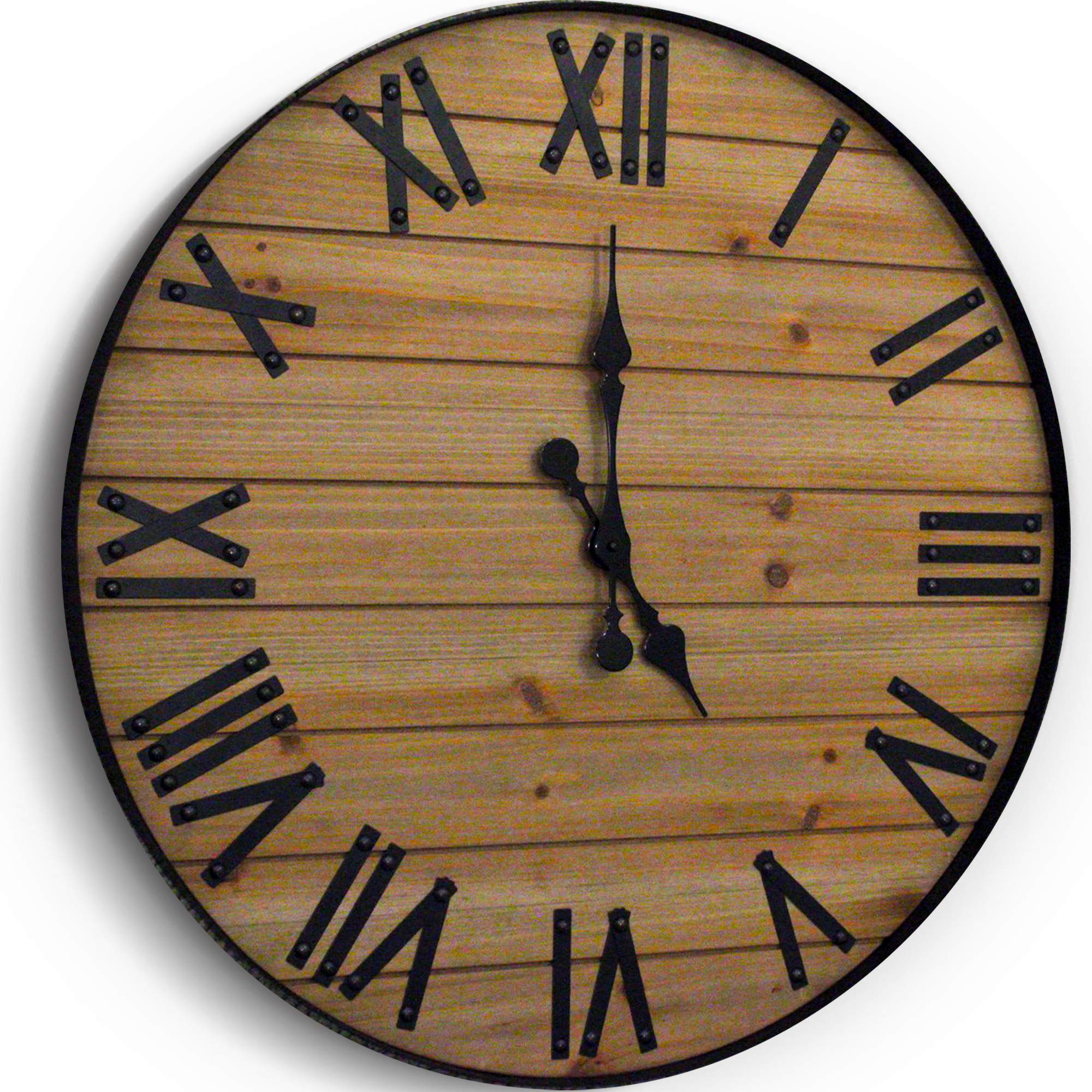 Reloj de pared de madera grande de 24 pulgadas para decoración del
