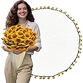 Crochet Flower Bouquet Blanket for Women-Handmade Crochet Sunflower Bouquet Blanket,Soft and Lightweight Knitted Throw Blankets, Gifts for Birthday Christmas Valentine’s Day(31in)