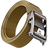Sportmusies Fully Adjustable Ratchet Belt for Men Nylon Tactical Belts with Automatic Slide Buckle