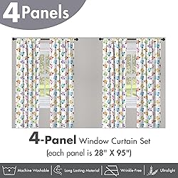 Ambesonne Owls Window Curtains Pack of 2, Confused