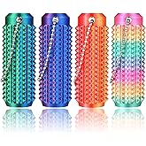 Little Pain Ouchies Fidget (4PCS), Pain Stim Fidget Toy for Adults & Teens, 3D Printed Spiky Grippie Stim Keychain, Sensory T