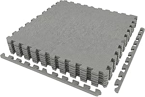 Element Fitness Puzzle Mat Foam Floor Tiles for Home Gym and Baby Play Mat – 0.5” Thick EVA Foam Interlocking Gym Mats, Exerc