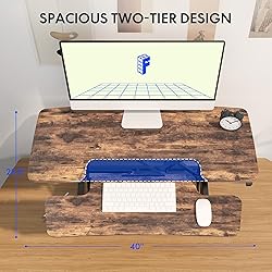 FLEXISPOT Standing Desk Converter 40in Sit to Stand