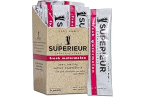 Superieur Electrolyte Powder Packets - Vegan Electrolyte Hydration Powder w/Sea Minerals - Keto Friendly, Non-GMO, Zero Sugar Electrolyte Supplement - Healthy Sports Drink - Watermelon (14 Packets)