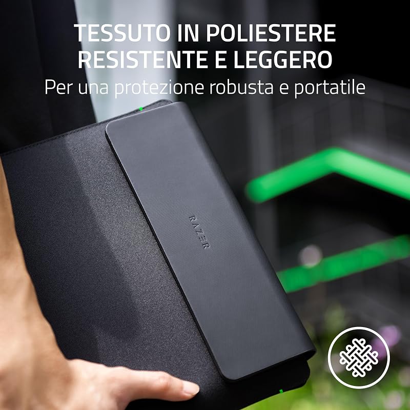 Laptop Sleeve 16" con ricarica wireless - Due zone compatibili con MagSafe per telefono e auricolari - Ricarica rapida fino a 15 W - Interno imbottito - Tessuto in poliestere leggero | Nero