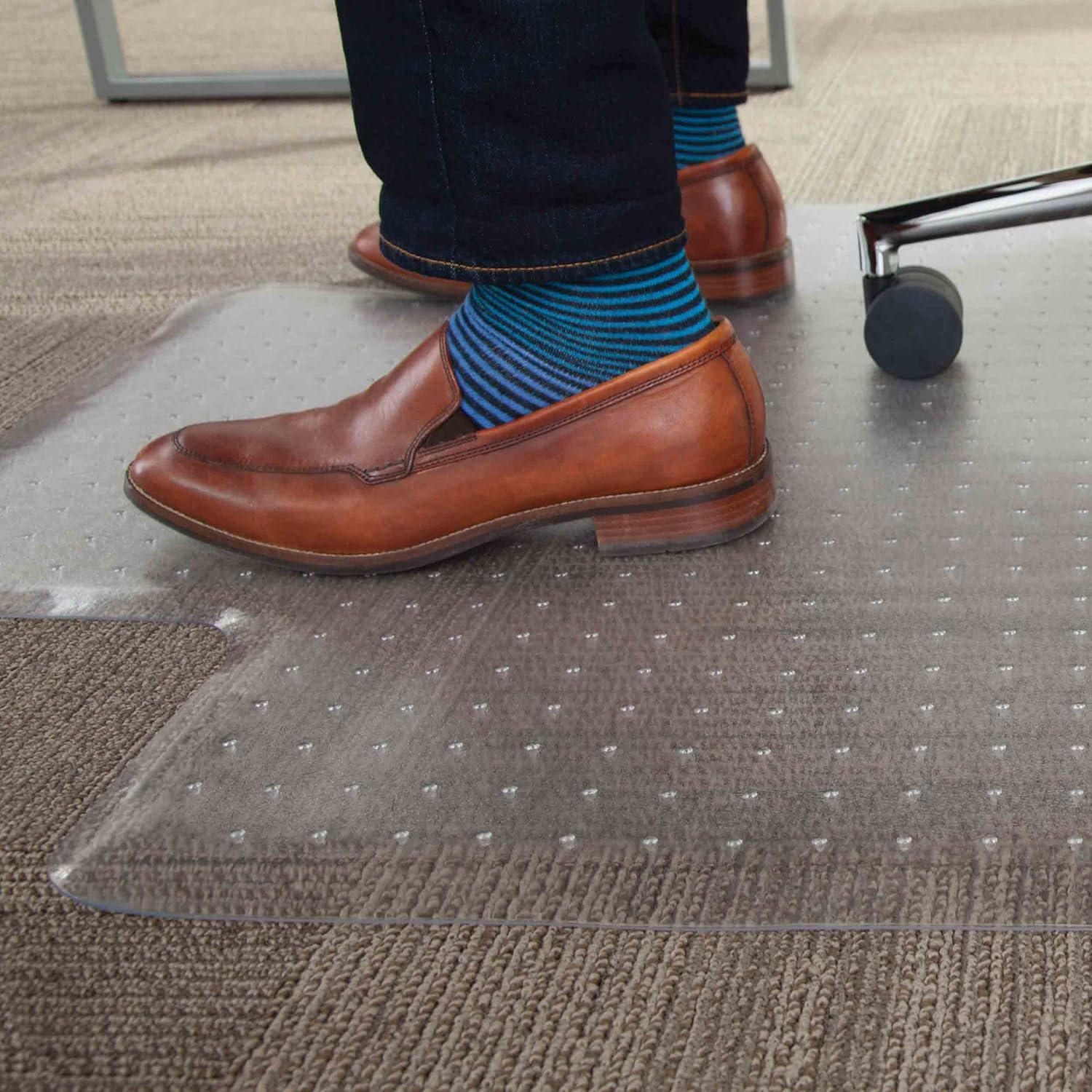 OFM Essentials Collection 36" x 48" Chair Mat with Lip for Carpet: Furniture & Decor