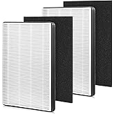 F2 A2 HEPA Replacement Filter Compatible with 3M Filtrete Room Air Purifier Models FAP-C02WA-G2 FAP-C03BA-G2 FAP-T03BA-G2 FAP-SCO2N FAP-CO2-A2 FAP-CO3-A2 FAP-TO3-A2, 2 HEPA + 2 Carbon Filters