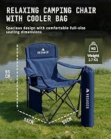 Voyager Folding Camping Chair Set 2 Navy Lightweight 120kg Each view 2