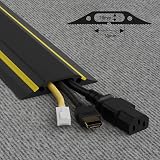 D-Line Floor Cable Protector 1.8m Black Yellow Medium Duty Linkable Trip Hazard view 3