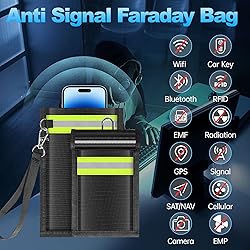 Lulrsay 2 Pack Faraday Bags,Portable Faraday Key