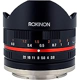 Rokinon 8mm F2.8 UMC Fisheye II (Black) Fixed Lens for Canon EF-M Mount Compact System Cameras (RK8MBK28-M)