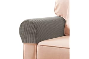 SUBRTEX Stretch Armrest Covers Spandex Arm Covers for Chairs Couch Sofa Armchair Slipcovers for Recliner Sofa with Twist Pins