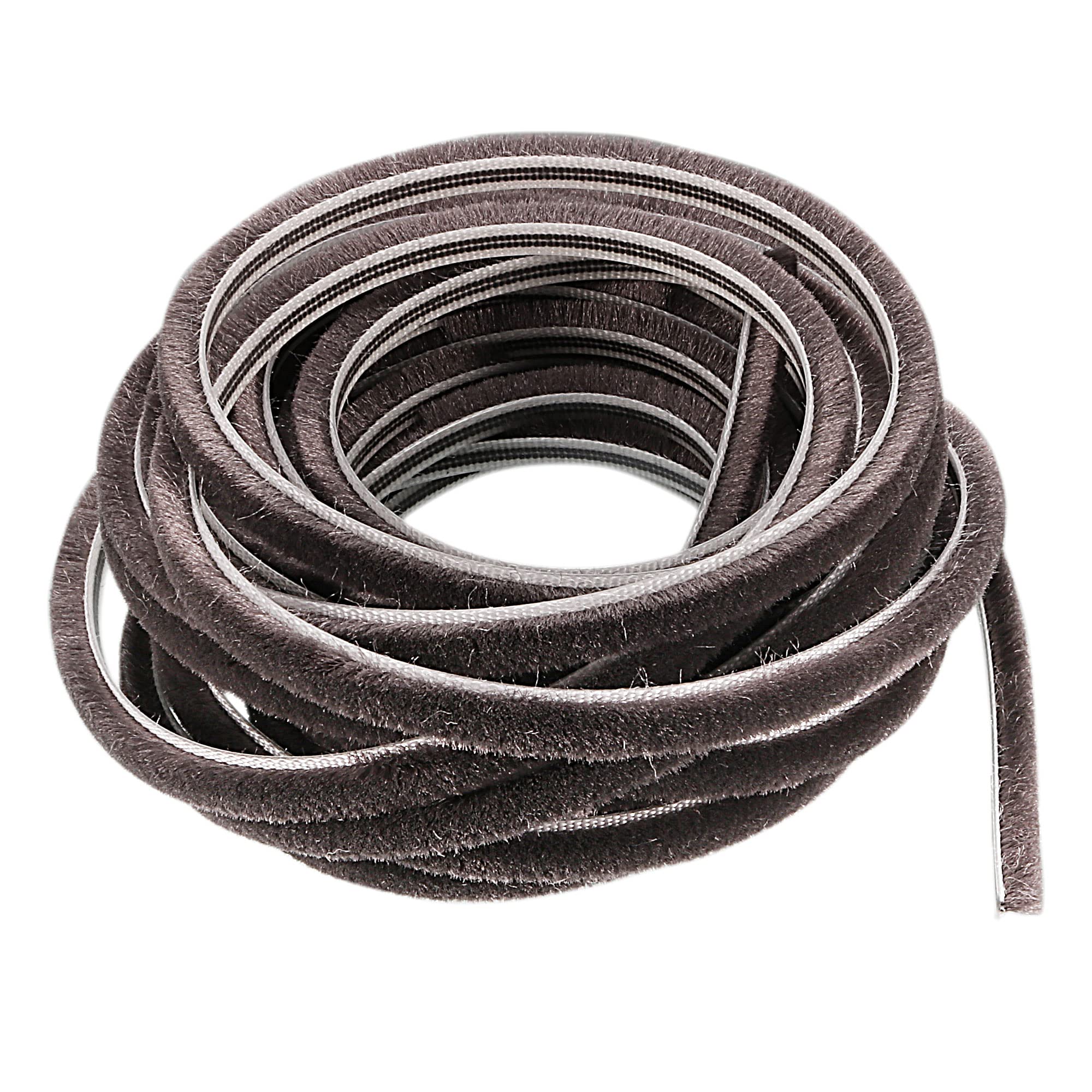 Sourcingmap Window Door Weatherstrip Brush Seal Strip 0.2-inch x 0.24-inch x 18 Ft Gray