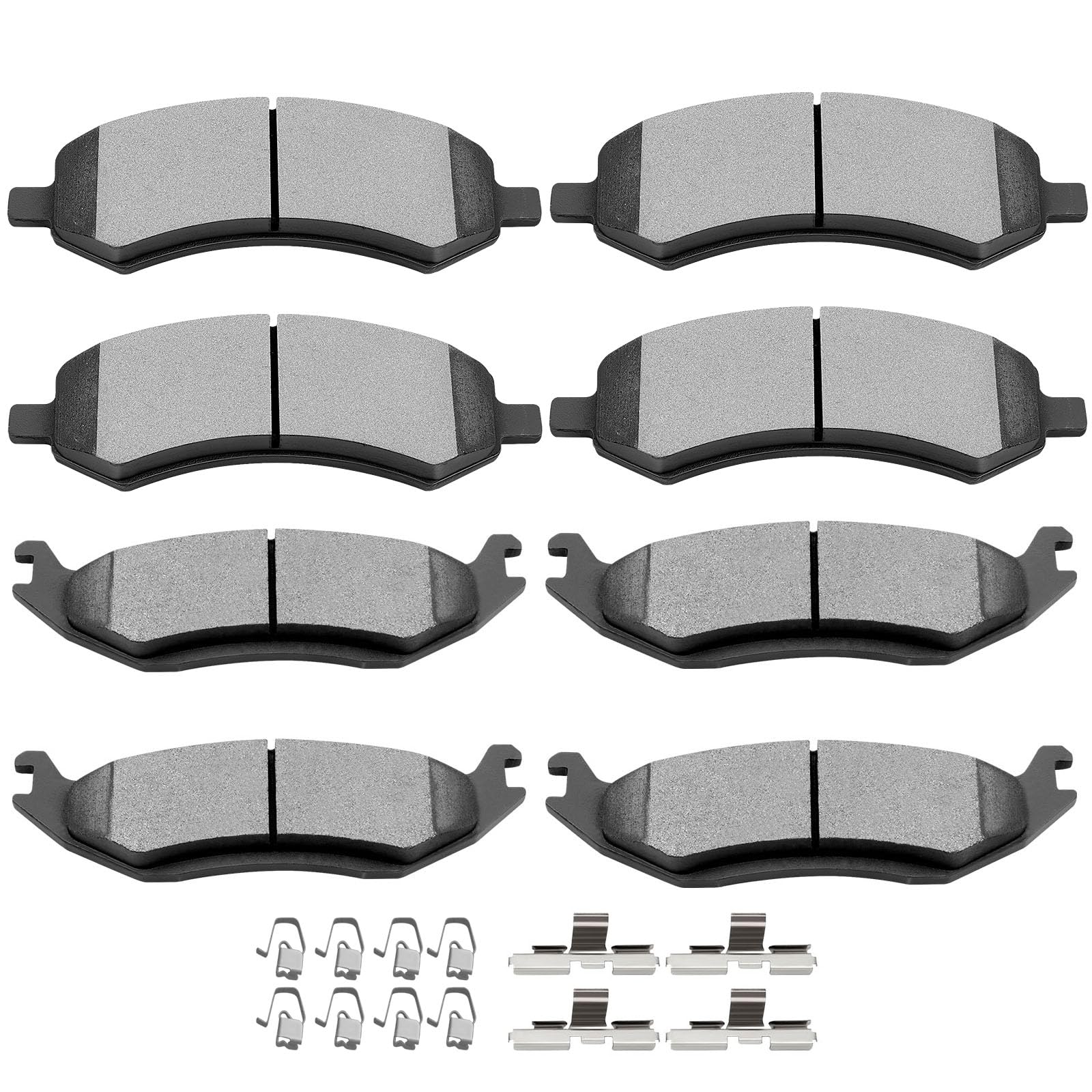 Photo 1 of SCITOO Ceramic Pads Full Set Front Rear Brakes Pad fit for 2007-2009 for Dodge for Durango,2006-2010 for Dodge for Ram 1500,2011-2014 for Ram 1500