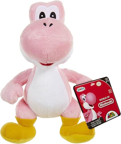 Amazon Com World Of Nintendo Pink Yoshi Plush Toys Games