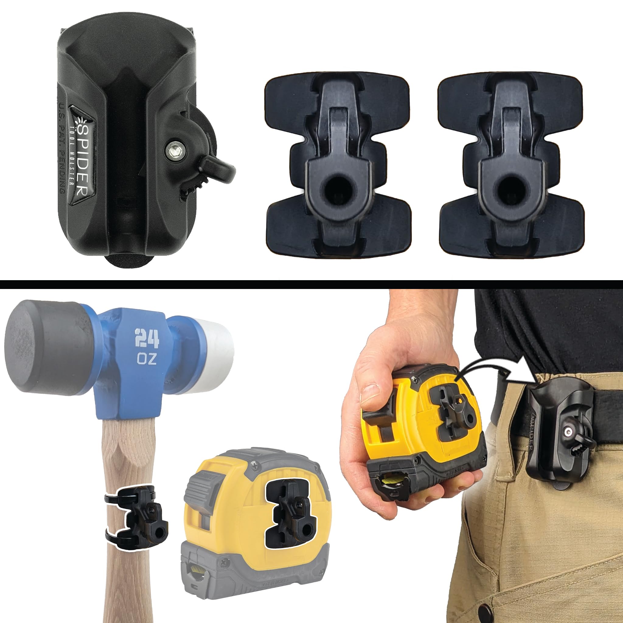 Spider Tool Holster - Tape Measure and Hammer