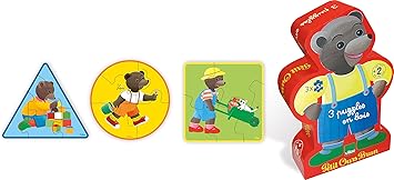 Vilac 6019 Jouets En Bois 3 Puzzles Petit Ours Brun Boite Ours Amazon Fr Jeux Et Jouets
