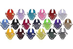 ZAINEE SPORTS Horse Fly Bonnet Fringe Ear Nets Ear Cover Hat Hood Mask Flyveil Full Light Weight Handmade Polyester Full (Horse/Full, Dark Green)