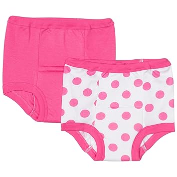Amazon Com Gerber Training Pants 2 Pack Pink Polka Dot 18 Month Health Personal Care