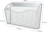 EasyPAG 6 Pocket Landscape A4 Mesh Hanging Wall File Holder Pack of 6 Silver view 2