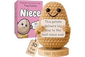 GOT YOU A LITTLE SOMETHING Niece Gift from Auntie, Uncle - Tiny Potato Crochet with 30 Cute Signs - Funny Birthday Gifts from Aunt or Uncle - Best Niece Ever Present Ideas for Christmas - Birthday Gift from Auntie