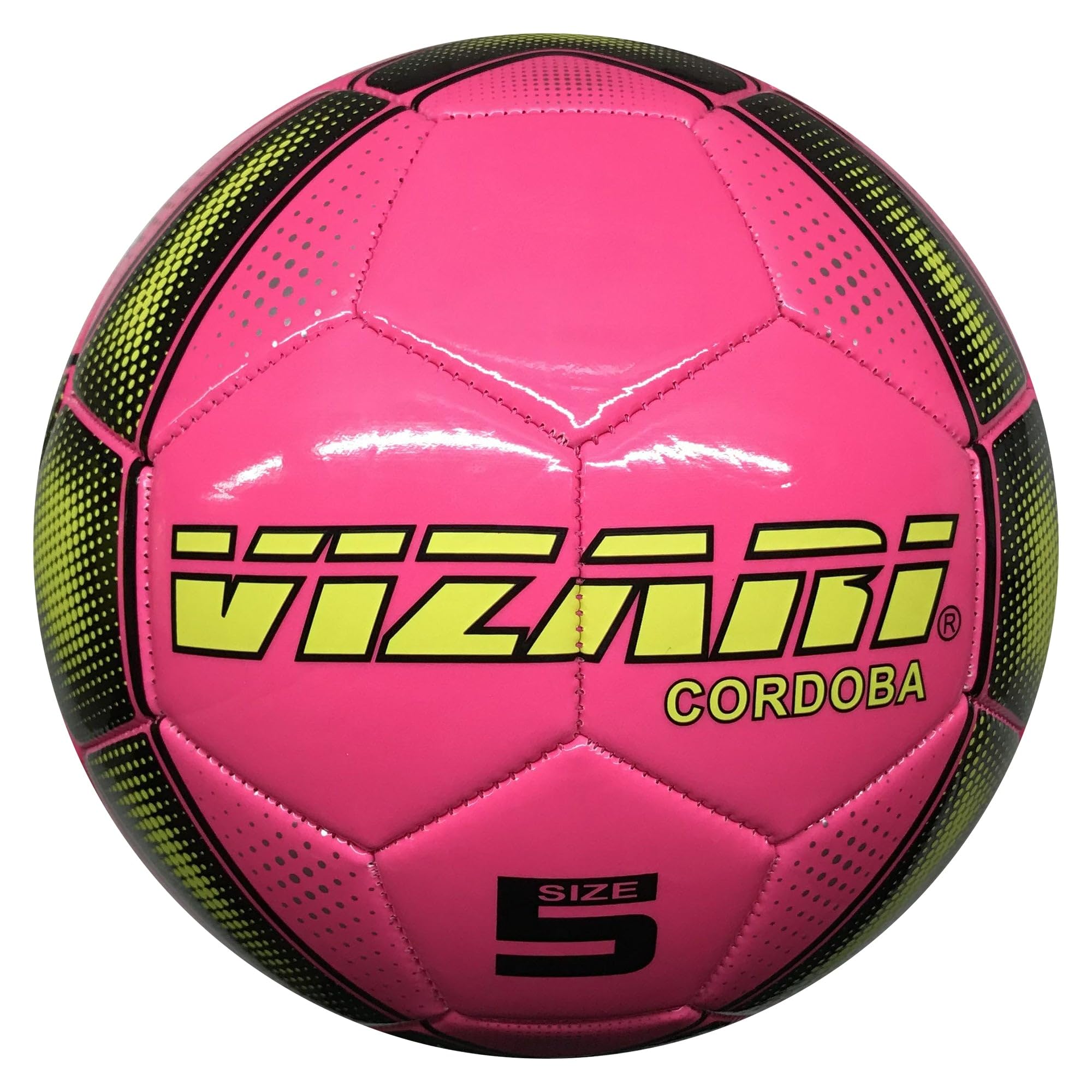 VIZARI Sports Cordoba Football Ball | Unique Graphics | Footballs for Kids & Adults | Available in 5 Colours (Pink, Size 4)