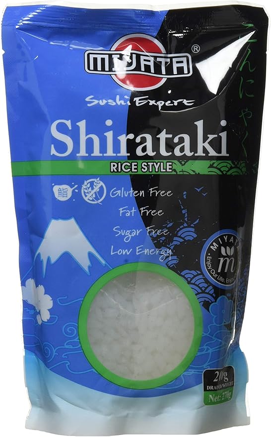 Miyata Shirataki, Low Carb Konjak Flour Noodles (Rice, Pack of 12
