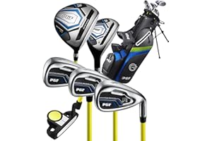 PGF GCWAREHOUSE PGF Gold TP JR Kids Junior Golf Club Set – Lightweight Junior Golf Clubs with Stand Bag for Boys & Girls