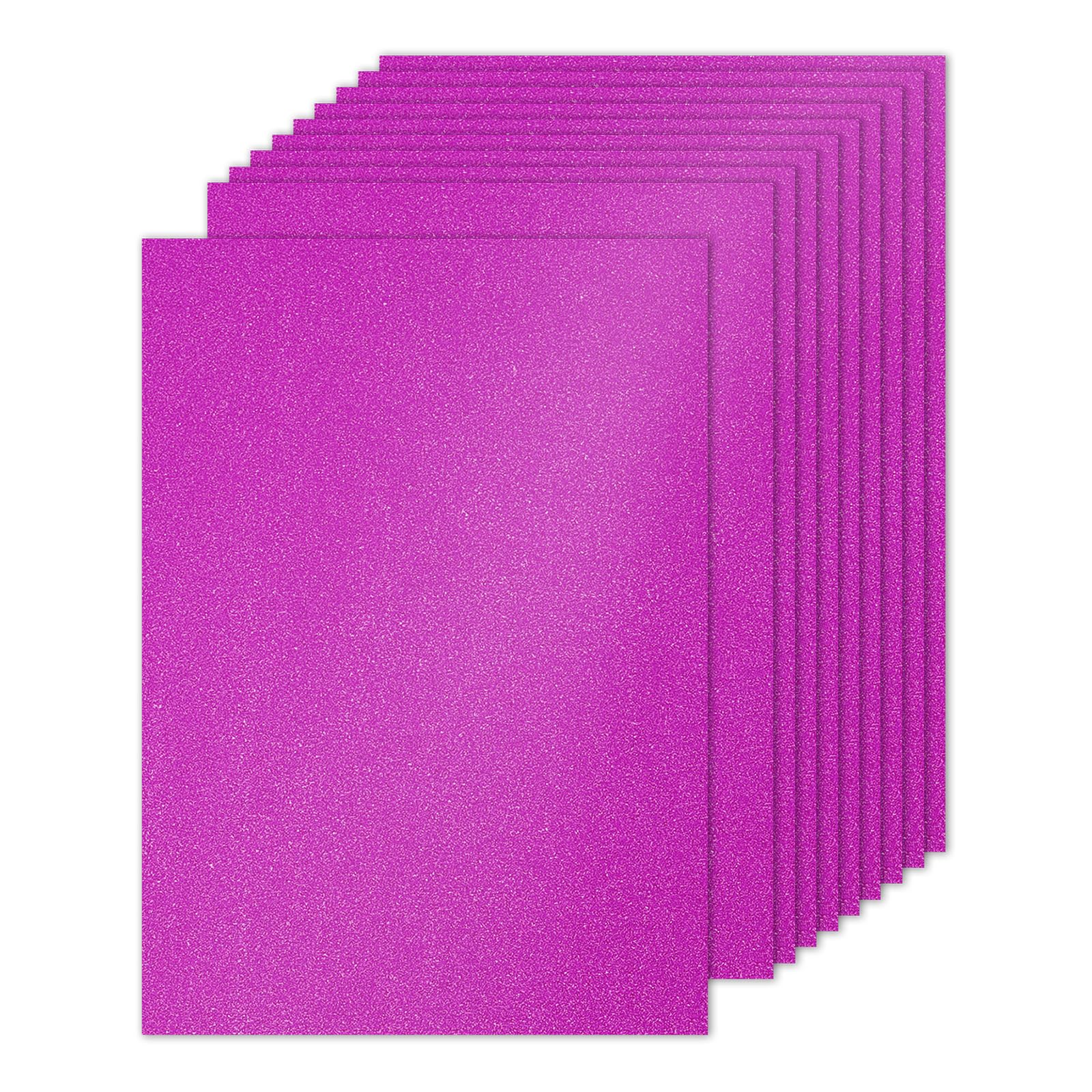 PATIKIL 10 Sheets Purple Glitter Cardstock Paper, A4 250gsm Rectangle Premium Sparkly Paper Craft Cardstock Paper for Scrapbook Card Making DIY Art Projects Wedding Party