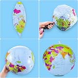 RosewineC Inflatable World Globe 38cm Educational Geography for School view 5