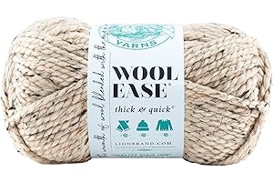 Lion Brand Yarn 640-123E Wool-Ease Thick and Quick Yarn, Oatmeal