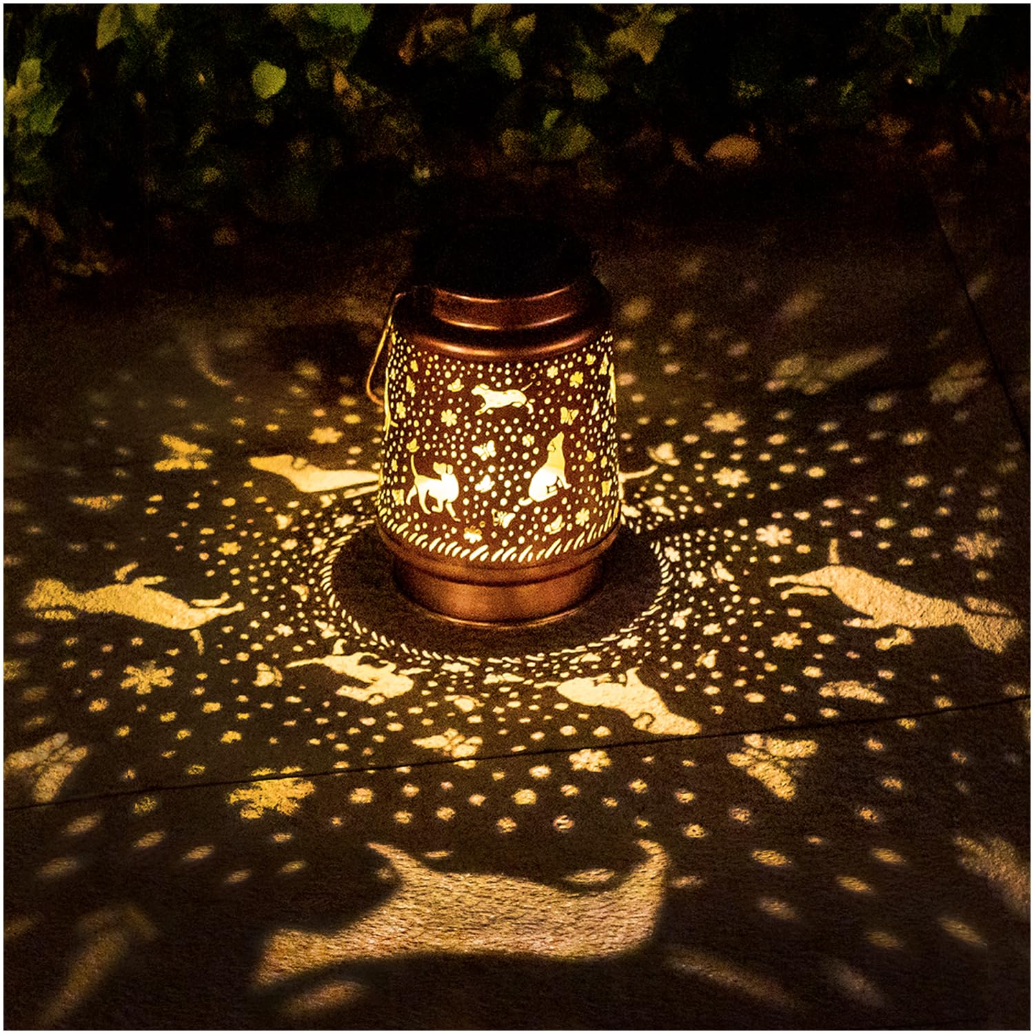 Photo 1 of Dog Solar Lanterns Outdoor Waterproof Hanging Solar Lights Labrador Dog Gifts for Women Men Metal Decorative LED Lanterns for Yard, Patio, Lawn, Pathway, Landscape, Garden Decor, Dog Lovers Gifts