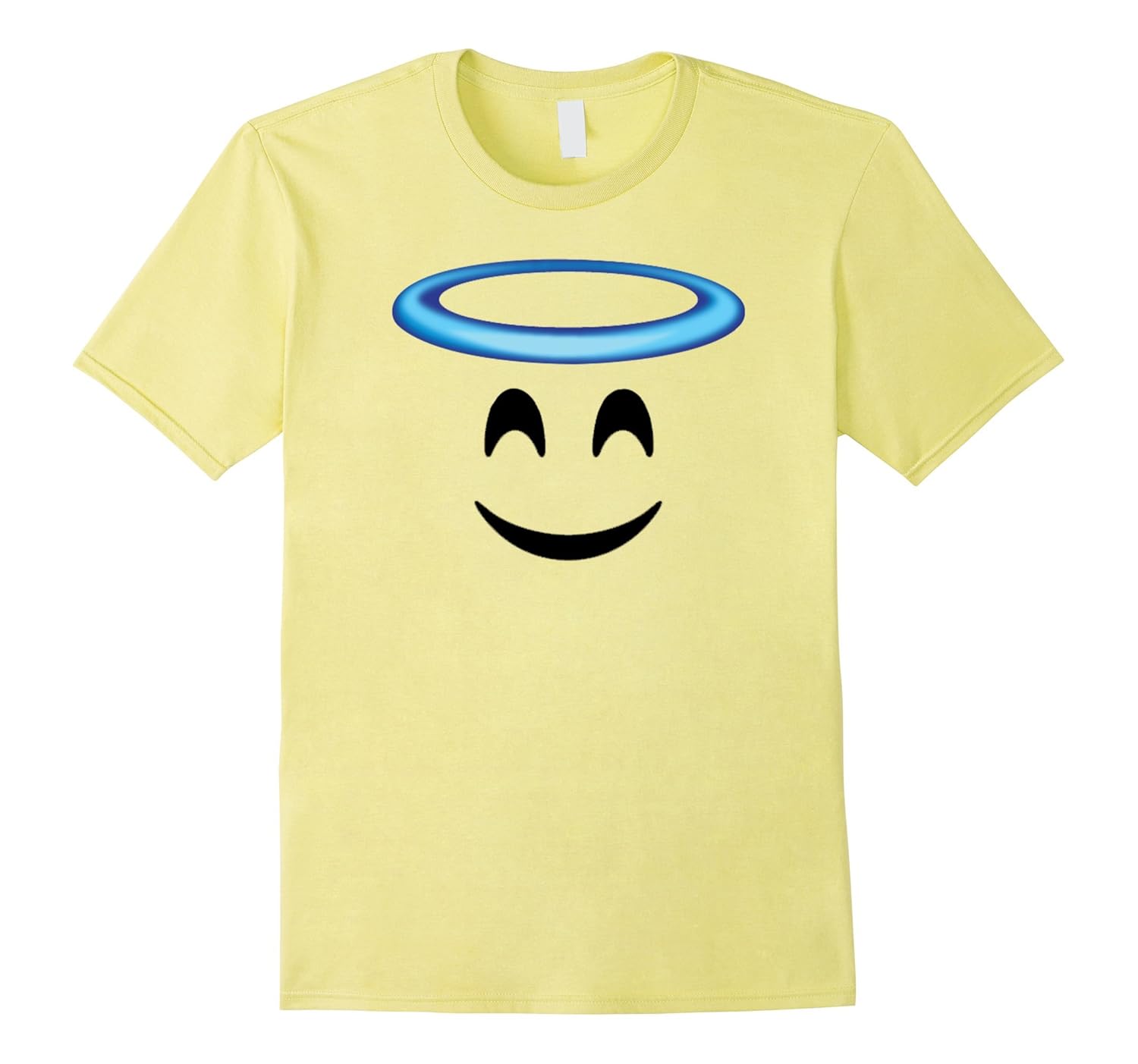 Angel Smile Face Funny Emoji tee shirt group couple costume-ANZ